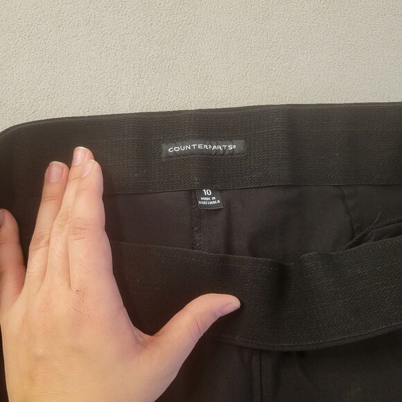 Counterparts Luxe Stretch Black Pull On Dress Pants Size 10 - Picture 2 of 8